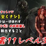 【DBD】学術書アーカイブ11レベル3〈弱音は全くナシ〉攻略！運と実力【デッドバイデイライト】