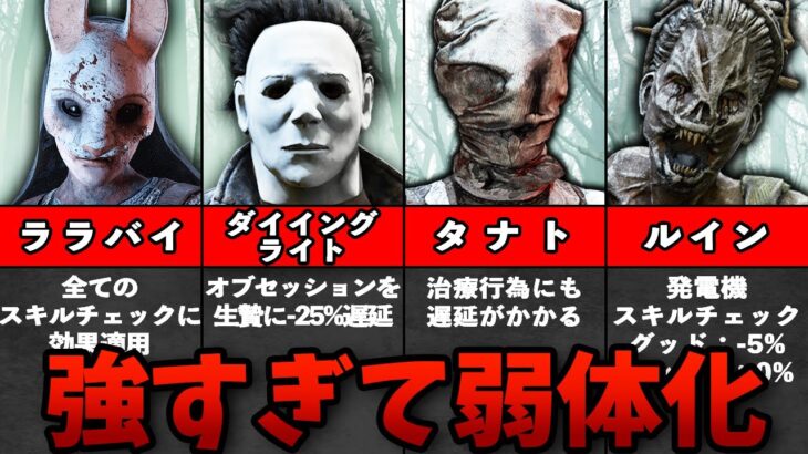 【DbD】強すぎて弱体化されたキラーパークまとめ【ゆっくり解説】