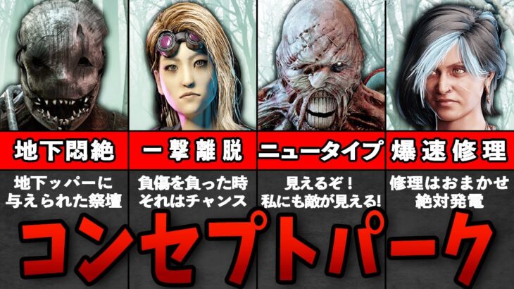 【DbD】キラー・サバイバーのコンセプトパーク6選【ゆっくり解説】