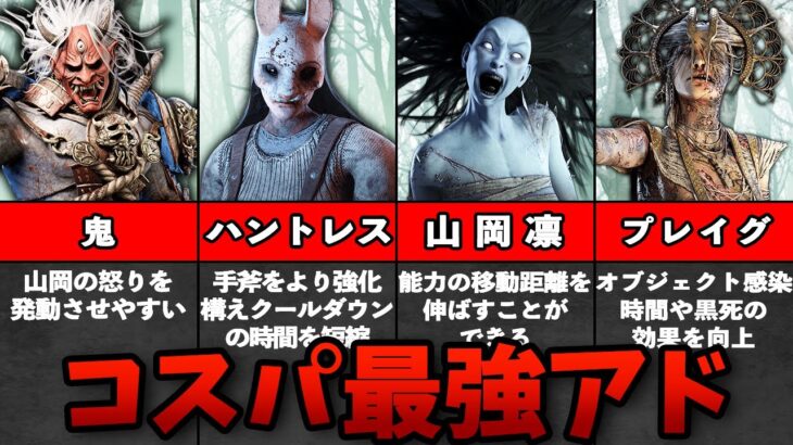 【DbD】キラーのコスパ最強アドオン構成9選【ゆっくり解説】