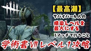 【DBD】学術書Ⅶアーカイブレベル1〈最高潮〉攻略！緑ゲロだけで負傷を狙う！【デッドバイデイライト】