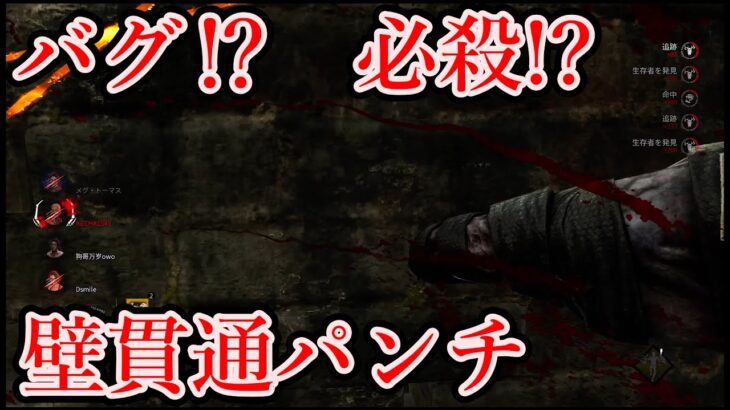 【DBD】初心者キラー29日目　バグ！？ネメシス初めて使ったら壁貫通のゴチパンチ炸裂！