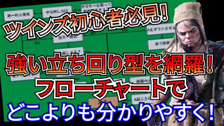 【DbD】ツインズ初心者/中級者の方へ！強い立ち回りの全パターンを誰でも分かるフローチャートで解説します！