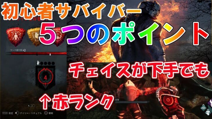 【DBD】チェイスが下手なサバイバーでも赤ランクになるための5つのポイント 【初心者講座 デッドバイデイライト攻略】