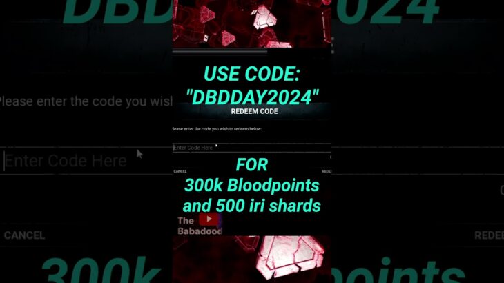 FREE 300K BLOODPOINTS and 500 IRI SHARDS W/ code “DBDDAY2024” #dbd #gaming