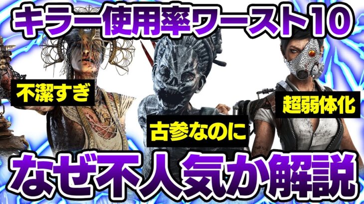 【強さと無関係】使用率ワースト10のキラー、なぜ不人気なのか解説！【DBD/デッドバイデイライト】