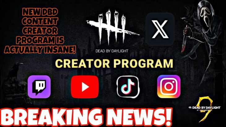 BREAKING NEWS! New DBD Creator Program Is Insane! Creator Code + Twitch Shirts! – Dead By Daylight