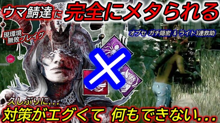 【DBD】終盤まで”ガチ隠密＋構成対策”されるヤバすぎる展開…。”プレイグ対策が上手い鯖達との立ち回り”を解説【パーク構成/デッドバイデイライト】